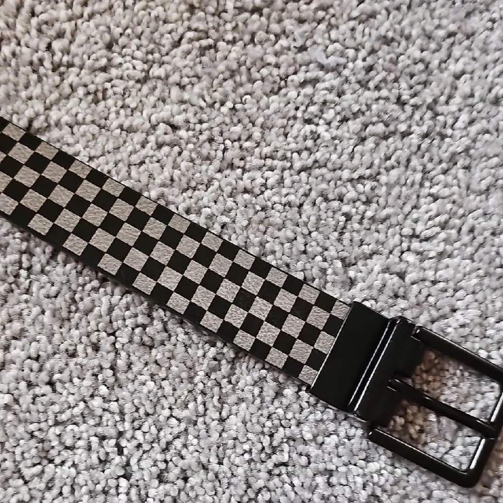 F💜🔹️Kids' Reversible Black & Checkered Belt